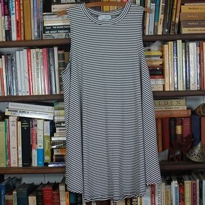 Audrey 3+1 Striped Sleeveless Tunic Swing Dress